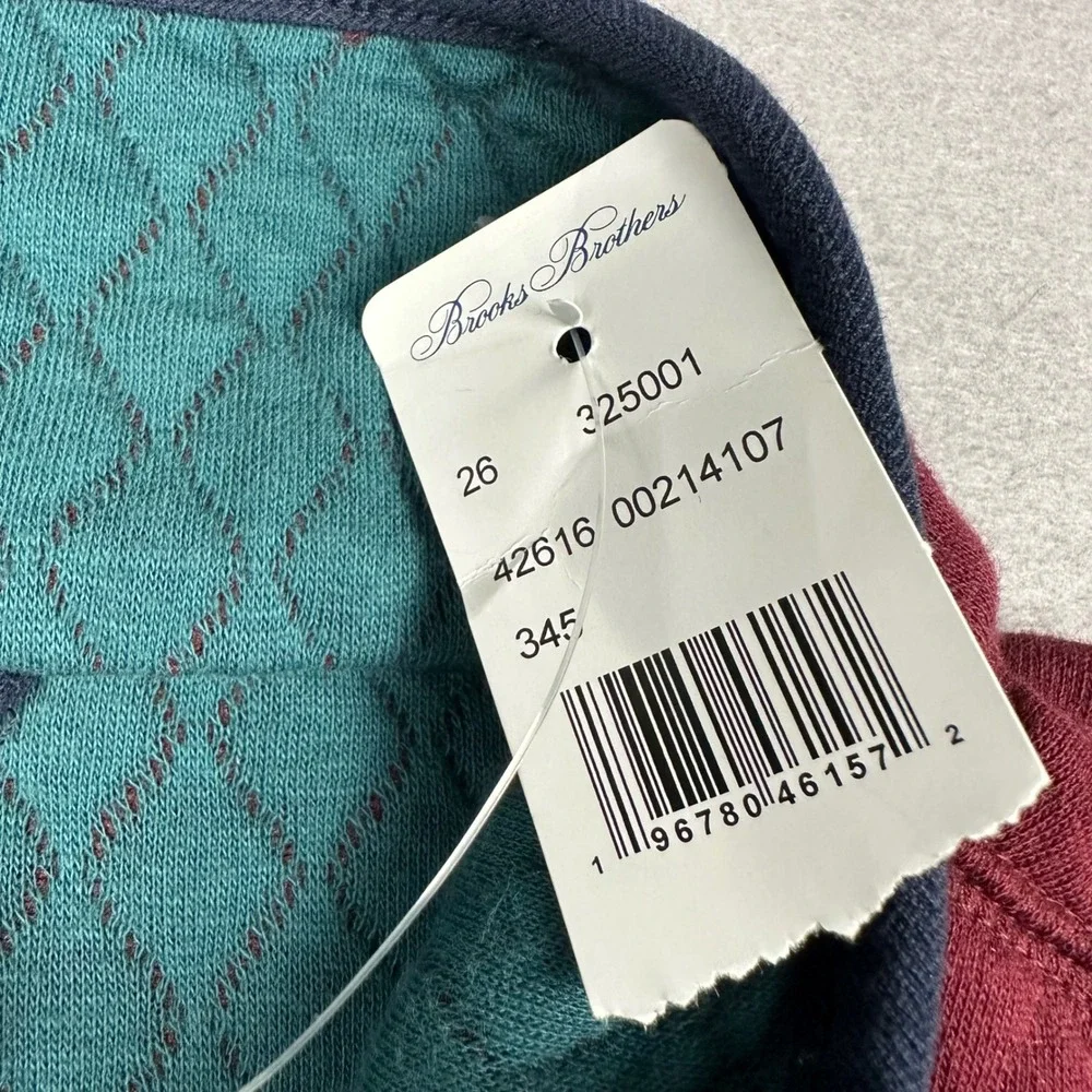 Brooks Brothers Mens Quilted Quarter Zip Pullover Burgundy Red Large NEW
